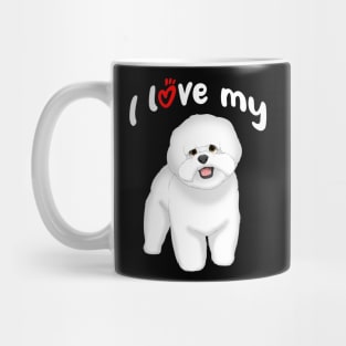 I Love My Bichon Frise Dog Mug